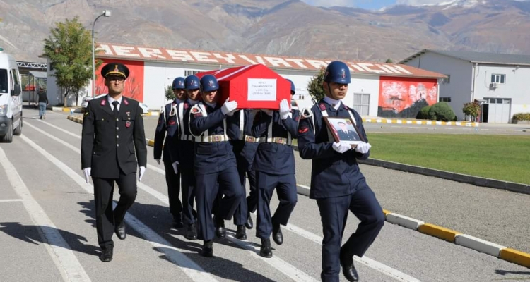 Jandarma Uzman Çavuş Özkan Karakaya'nın Cenazesi Düzenlenen Törenle Memleketine Uğurlandı